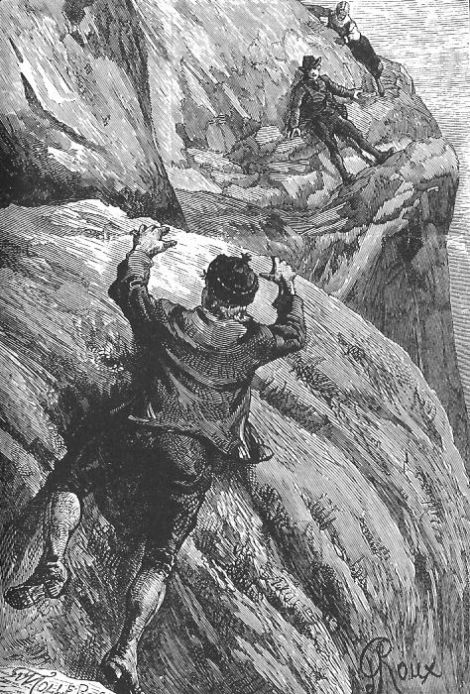 "Joël" redder Sylvius fra å falle i Rjukanfossen, Loddseddelen 1886
