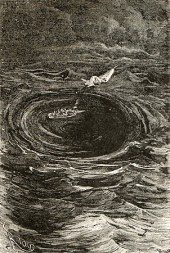 Malstrømmen ved Lofoten, fra "Hatteras" 1864